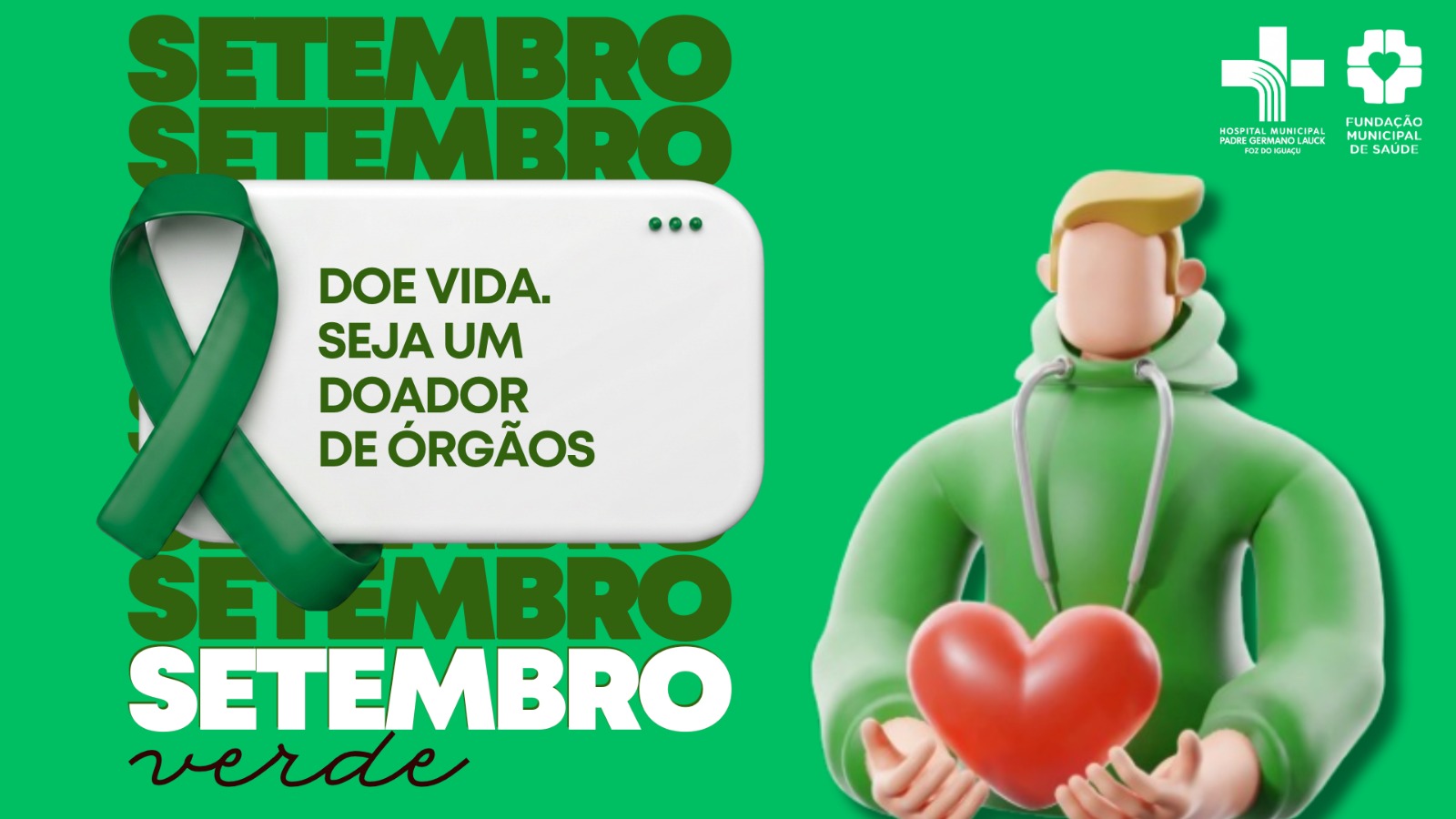 Hospital Municipal reforça importância da doação de órgãos durante o Setembro Verde